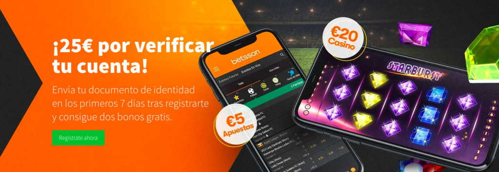 Betsson Verificacion bono