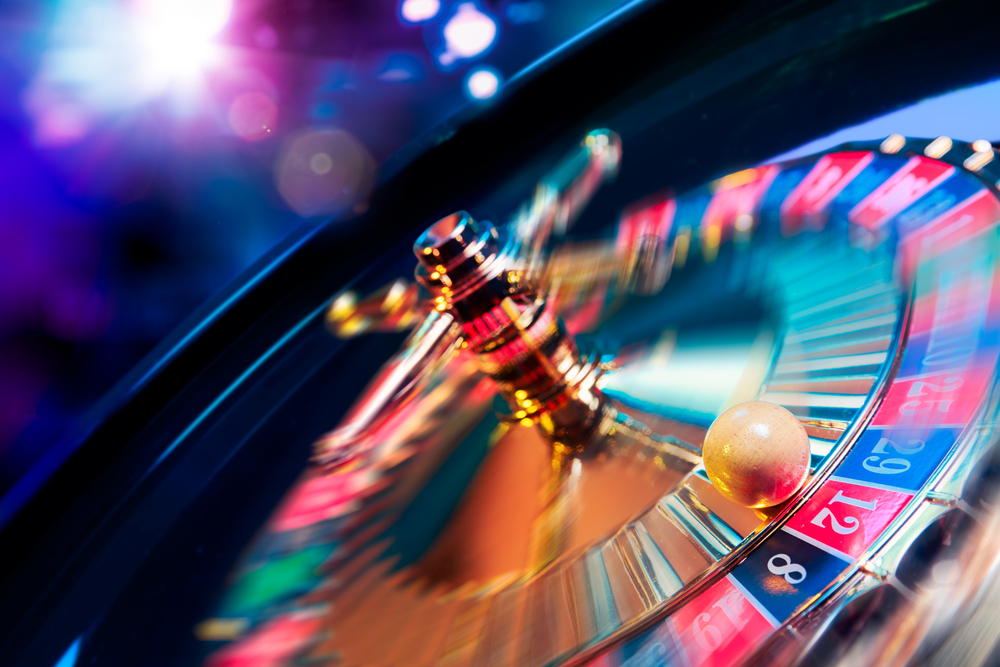 High,Contrast,Image,Of,Casino,Roulette,In,Motion